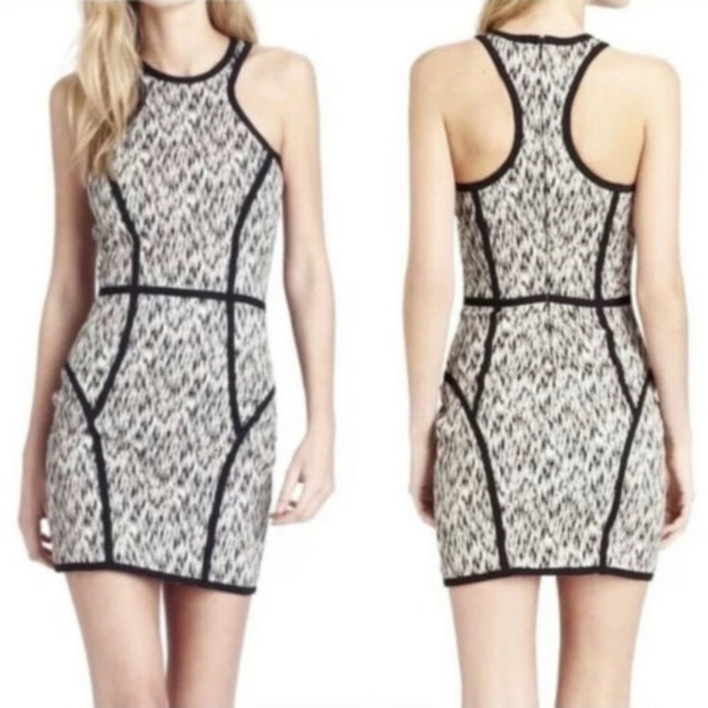 PARKER Heathered Stretch Bodycon Racerback Dress